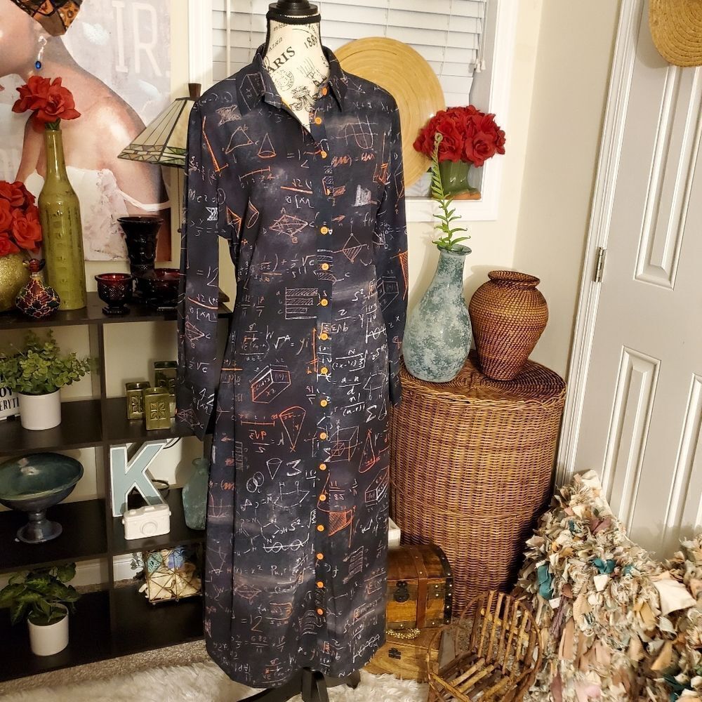 Bright & Beautiful Chalkboard Equation Maxi Dress